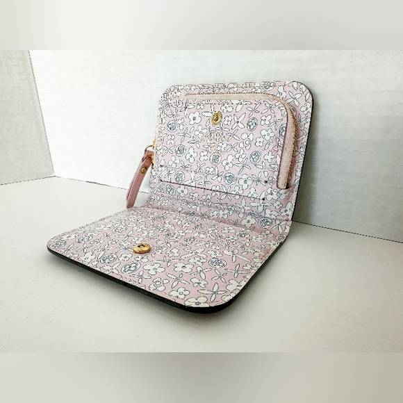 LOUIS VUITTON Monogram Fleuri Insolite PM Wallet Rose - Picture 4 of 12